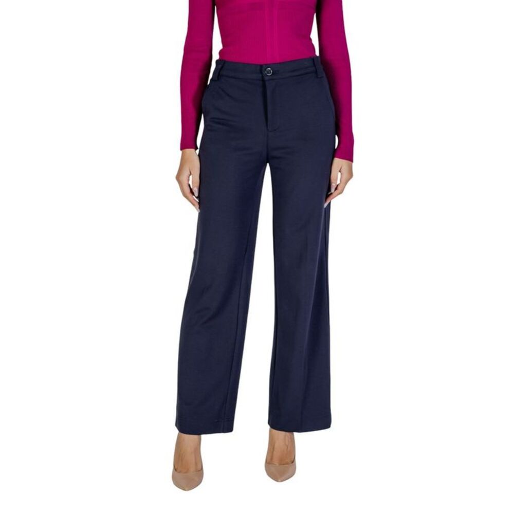 Street One Blue Viscose Casual Women's Pants